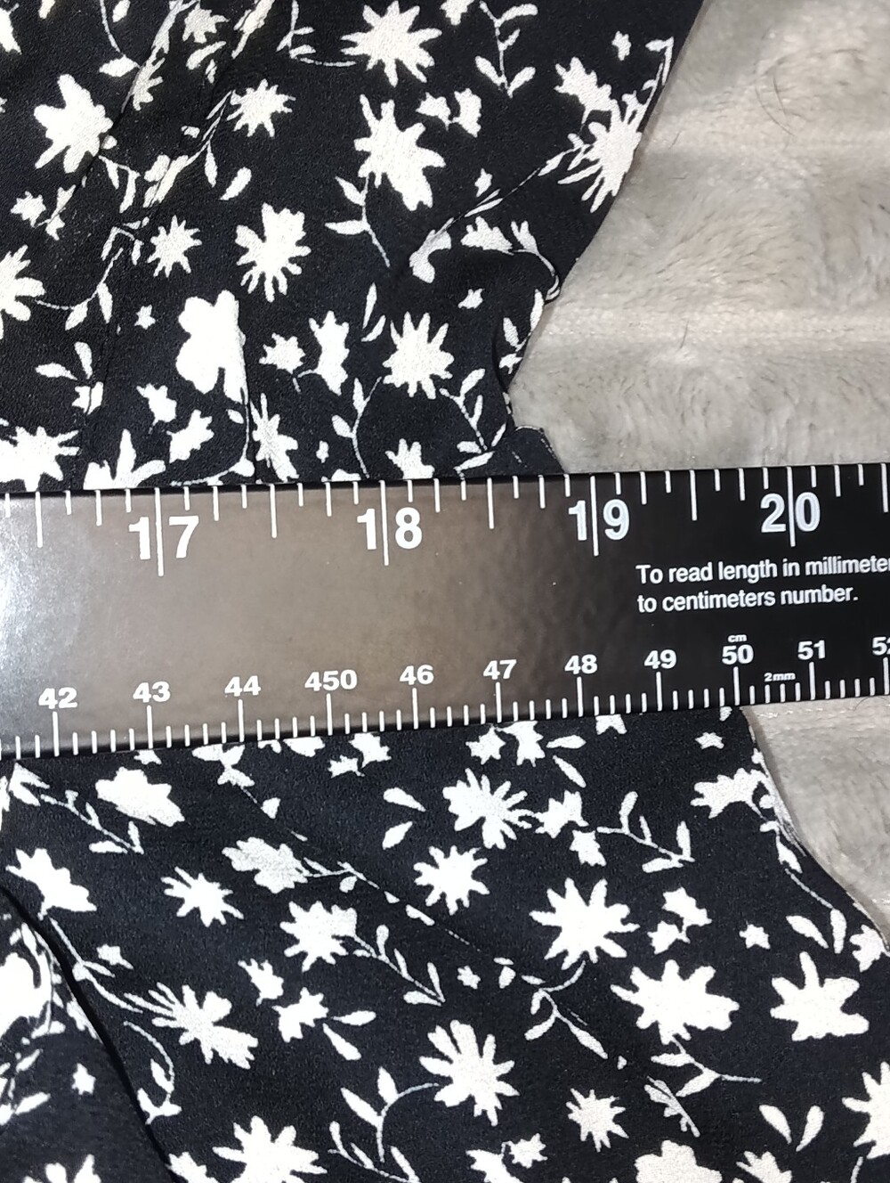 NWT Scoop XL Black Floral Tie Neck Long Sleeve Mini Dress Prairie Cottagecore - Picture 7 of 8